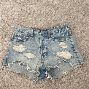 Distressed Denim Women Shorts